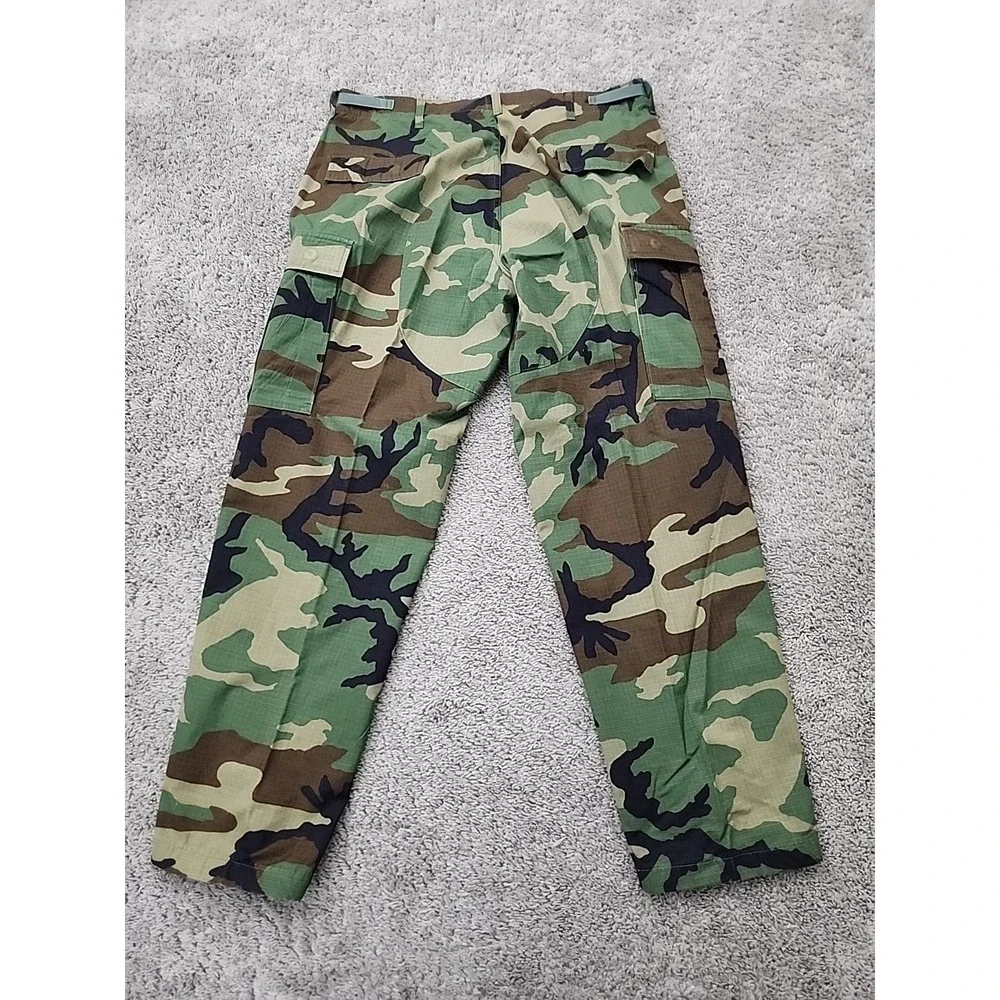 Vintage US Military Hot Weather Combat Trousers L Woodland Camo Tactical Uniform